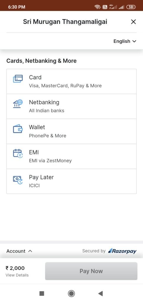 upi payment method not showing android webview apps