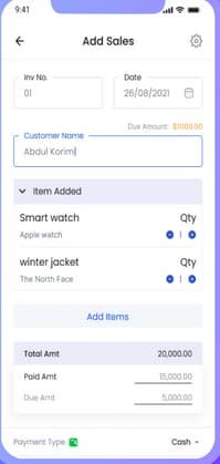 android app collection payment customer